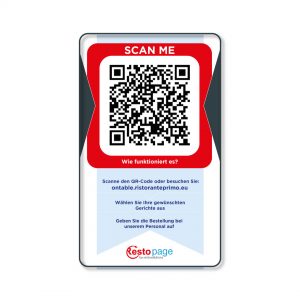 QR Code Am Tisch Aufkleber